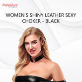 ItspleaZure women's Shiny Leather Sexy Choker